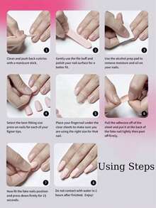 10片甜美性感腮红手工可佩戴美甲简约纯色腮红粉色美甲贴纸长尖椭圆按压式美甲用品（1张果冻贴纸+1个指甲锉） - 西瓜粉 - 查看 7