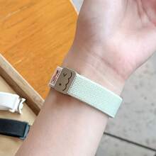 适用于小米手环10/9/8的腊肠犬图案尼龙编织腕带，时尚透气，快拆磁扣，兼容NFC版本，男女通用智能手表表带配件 - 彩色 - 查看 11