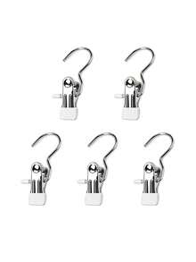 50/40/30/20/15/10/5件不锈钢衣夹，带钩洗衣衣钉，衣柜靴子衣架，带钩夹子，便携式挂衣夹，衣柜收纳袋，多功能单夹衣架，靴子夹，无缝挂钩织物收纳袋，适用于裤子、帽子、裙子、袜子、鞋子、裙子、牛仔裤、靴子、裙子