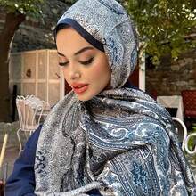 Chal de Marca de Lujo Estilo Bohemio Bufanda con Estampado de Anacardo Chal Hijab Bufanda Femenina Foulard Turbante Suave Envolturas para la Cabeza - 2 - Ver 4