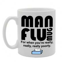 Coralgraph Man Flu Printed Tea Coffee Ceramic - Funny Printed Coffee Mug - Great Gift Idea MG1110 - White - View 1