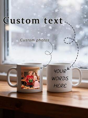 1 st anpassad fotomugg, 380 ml/12 oz plastmugg, flera färger, kan användas för disk, öl, juice, mjölk, kaffe, lätt att rengöra, elegant och minimalistisk, högkvalitativ anpassad produkt, unik present till flickvän/pojkvän, föräldrar, fru, make, klasskamrater, syster, bror