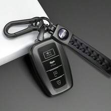 适用于 CHR、Camry、Corolla、RAV4、Highlander、C-HR、Prius、Land Cruiser Prado 的 2/3/4 键灰色 TPU 汽车钥匙遥控器保护套 - 灰色 - 查看 7