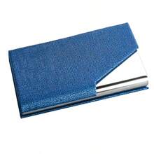 1pc Personalized PU Leather & Stainless Steel Business Card Holder, Customizable Credit Card Case, Suitable For Men, Fathers, Boyfriends, Real Estate Agents, Bosses And Business Professionals - PU Leather Metal Business Card Holder - View 6