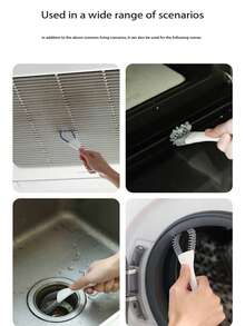 1/2/4件套烧烤刷，烤箱清洁刷，多功能小刷，可深度清洁角落、缝隙、凹槽、炉灶、台面，适用于家庭、商业、户外烧烤清洁 - 白色 - 查看 9