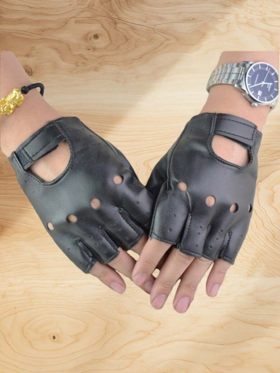 1 par de muñequeras de fitness unisex, guantes sin dedos de silicona antideslizantes para levantamiento de pesas, dominadas, deportes al aire libre como ciclismo, escalada - Multicolor - Ver 1