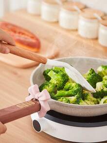 1个硅胶蝴蝶勺托，厨房防溢勺架，可清洗重复使用，耐热餐具架，可移动收纳架 - 彩色 - 查看 8