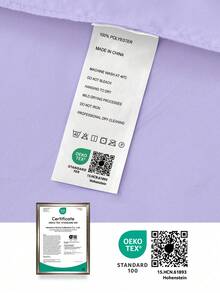 1件纯色床笠，床垫保护套，床垫罩，深口袋床笠，柔软透气，适用于多种床型 - 单人床、双人床、大号双人床、特大号双人床，居家及宿舍必备床上用品 - 紫色 - 查看 7