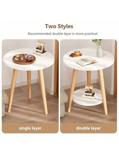 Moderne Double Layer Coffee Table, Equipped Solid Wood Legs Easy Assembly Built In Multi Functional Storage Books/Sundries/Ho hold Items Other Items, Made Of High Quality Materials Humanized Structure, Living Room Rest, Bedroom Storage, Study Office, Sofa Side Tafel Scenarios, It Is An Ideal Choice Home Enthusiasts Pragmatists. view 3