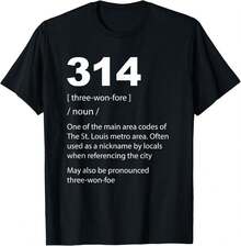 314 St. Louis Definition Funny T-Shirt - Black - View 1