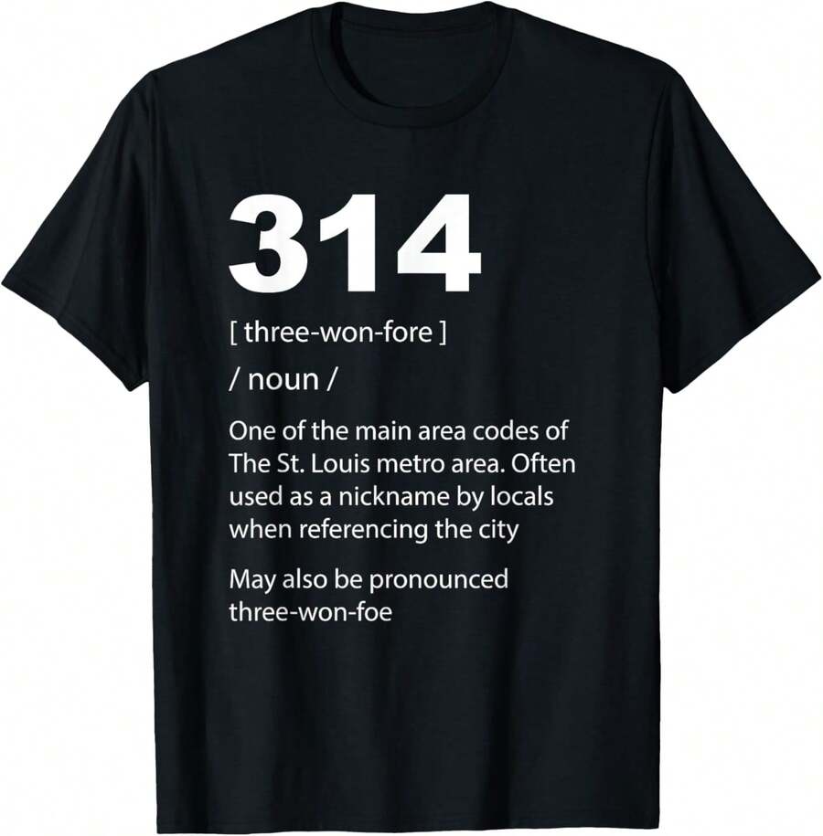 314 St. Louis Definition Funny T-Shirt - Black - View 1