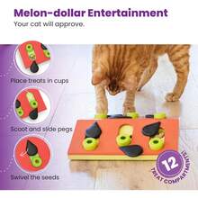 2026 Nina Ottosson Buggin' Out Puzzle & – Interactive Puzzle Feeder Indoor Cats, 16 Hidden Treat Compartments, Slow Feeder, Durable & Easy-Clean - 甜瓜狂熱 - 查看 3