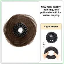 Elegante clip para el cabello en forma de nido de pájaros, clip de cabello natural y esponjoso, adecuado para cabello grueso y fino, aumenta el volumen del cabello, clip para cola de caballo, adecuado para damas y niñas elegantes, anillo para el cabello, diadema, accesorios para el cabello, tocado - Banda para el cabello - Ver 11