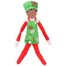 30cmBookshelf Doll Christmas Chef Outfit, Clothes For MischievousDoll Not Included), Party Holiday Decor Photography Prop, Bookshelf Doll Accessory, Christmas Tree Decoration, Essential Christmas Gift, Birthday Party, Wine Bottle Decor, Home Gathering Decoration - Multicolor - View 20