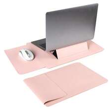 13 15 Inch Laptop Sleeve With Stand PU Leather Tablet Case Shockproof Ultrabook Computer Bag With Mouse Pad For HP//Surface