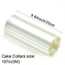 1/3Rolls Acetate Roll Cake Collar, Clear Cake Decorating Strips, 5/10m Length For Baking Surrounding Edge Decorating Transparent Acetate Cake Collar Roll, Plastic Mousse Cake Strips For Chocolate Baking, Cake Decorating Supplies - Multicolor - View 14