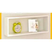 Nicho Retangular Grande 50x25x10 cm – 100% MDF para Sala, Quarto e Cozinha - Branco - Visão 4