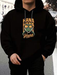 Estilo callejero, sudadera con capucha cómoda y versátil para hombres de primavera y otoño, con bolsillo canguro, artículo de moda urbana - Negro - Ver 6