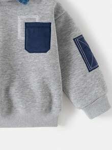 男童保暖内衬卫衣，新款韩版秋冬保暖套头衫