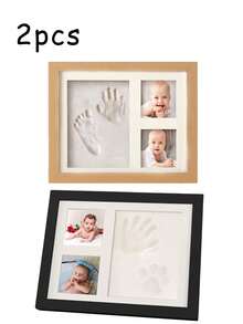 1pc DIY Pet Paw Print Photo Frame, Dog, Cat And Pet Paw Print Souvenir Kits And Picture Frame Souvenirs Paw Print Clay Molds, Pet Paw Pattern Memorial Set Gift