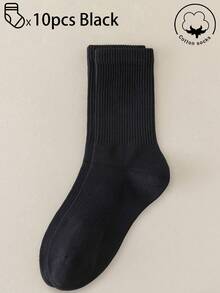 40只/30只/24只装 男女通用舒适运动袜，男士长袜，适合运动和训练，女士长袜，休闲和商务穿着，抗菌，柔软，黑白配色，防臭，吸湿排汗，轻盈舒适，适合秋冬季节，20只/10只/8只/6只/4只/2只装 - 彩色 - 查看 10