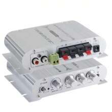 ST-838 2.1 Channel Car Audio Amplifier, 80W HiFi Stereo Mini Amplifier With Subwoofer Output, Enhanced Stereo Bass For Home & Car Audio Systems - 銀色 - 查看 1