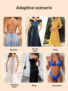 TSLBNRIO 8/12/16/22pcs Silicone Gift Box Transparent Nipple Covers, Non-Slip, Prevent Nipple Protrusion, Invisible Breast Pads, Pasties, Strapless Bras, Adhesive Bras, Seamless, Suitable For Wedding, Work Attire, Dresses, Swimwear, Bikini, Strapless, Evening Gowns, Washable And Reusable - Multicolor - View 7