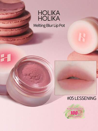 HOLIKA HOLIKA Melting Blurring Lipstick 05 LESSENING: Soft, Smooth Texture, Lightweight, High Color Payoff, Moisturizing, Glides On Easily, Lip & Cheek Tint, Best Oil Control, Easy To Apply, Creamy Texture, Korean Cosmetics, 5g/0.17oz.