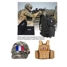 2 PCS  France Flag Patches Embroidered Tactical Military Morale Patch Applique Fastener Hook And Loop{Inchcolor_nameinch:InchFranceinch} - France - View 5