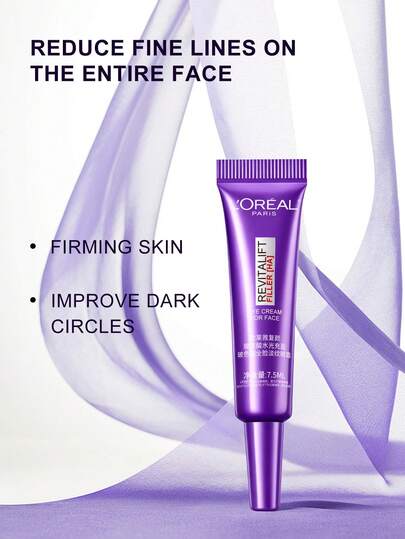 L'Oreal Travel-Size Revitalift Filler [HA] Eye Cream For Face Tackles All Fine Lines 7.5ml/0.25oz.