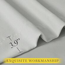 2025  Bedroom Curtains 2 Panels Sets Faux Linen Textured, Pinch Pleated Room Darkening Light/Heat Blocking Window Drapes Thermal Insulated For Living Room, Angora, W50 X L108, 2 Panels - Greyish White - 查看 8