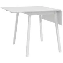 HOMCOM Folding Dining Table, Kitchen Table For 2-4 People, Folding Table, Wooden Dining Table, For Small Spaces, 110 X 86 X 75, White - 1 - 查看 12