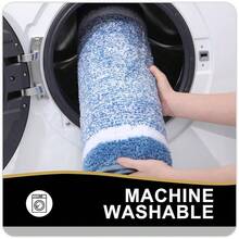 OLANLY Toilet Rugs U-Shaped 24x20, Extra Soft And Absorbent Microfiber Bathroom Rugs, Non-Slip, Machine Wash Dry, Pl 11ush Shaggy Contour Bath Mats For Toilet Base (Blue And White){Inchcolor_nameinch:InchBlueandWhiteinch,Inchsize_nameinch:Inch24\Inchx20\InchContourRuginch} - 藍白 - 查看 7
