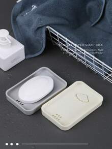 2-Tier Plastic Soap Dish Drain Rack, Bathroom Soap Holder Box, Handmade Soap Container, Waterproof Soap Tray Storage Rack