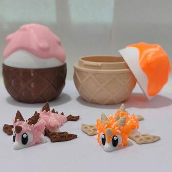 3D打印创意可爱龙蛋雕塑套装，惊喜礼物，适合房间和汽车装饰，收藏品，耐用塑料材质，是派对礼品、斋月、开斋节、新年、情人节、感恩节、复活节、毕业典礼的理想之选，独特的室内装饰和节日礼物，动漫爱好者主题桌面摆件/花园装饰品