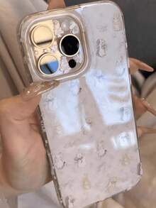 かわいいファンデーションウサギは、16promax 携帯電話ケース iPhone15 新しい 13/14/12/11 に適しています。 - IMD ボウタイ シングルシェル - チェックする 2