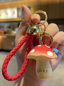 可爱瓢虫蘑菇钥匙扣，幸运小蘑菇吊坠，汽车包包挂饰，树脂钥匙扣，超可爱小礼物，送朋友的好礼物，节日礼物 - 彩色 - 查看 5