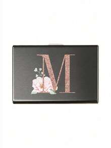 1个 - 6个卡槽超薄卡包玫瑰金首字母姓名A到Z图案钱包身份证银行信用卡夹极简主义超薄铝金属钱包银行卡盒RFID男女钱包金属卡夹收纳包，非常适合斋月、开斋节、情人节、圣诞节或感恩节。 - 彩色 - 查看 10