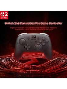 NS2 Pro Controller 遊戲手把 高效能操作 輕巧設計 握持優化 穩定連線 僅支援Nintendo Switch 2 黑色 - 黑色 - 查看 2