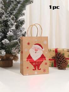 Christmas Gift Bag With Handle - Santa Claus, Reindeer And Snowman Pattern, Christmas Shopping Bag, Storage Bag, Tote Bag, Suitable For Holiday Shopping And Party Gifts, Christmas And Valentine's Day - Multicolor - View 10