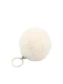 轻盈人造毛皮单肩包，配有可调节肩带和毛绒吊坠，磁扣开合，顶部提手设计，可手洗，适合日常出行，Honey Girl风格，人造皮革内衬，女士毛绒斜挎包 - 彩色 - 查看 14