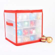 64 Baubles Storage Box Christmas Xmas Tree Decoration Organiser Bauble Decor AU