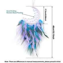 Dreamcatcher Wall Hanging, Bohemian Dreamcatcher Wind Chime, Artificial Feather Ornament, Suitable For Bedroom Windowsills, Living Rooms, Weddings, Courtyards And Garden Decoration, No Electricity Required.