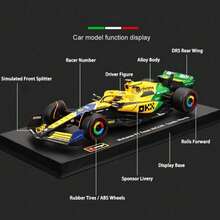 Bburago 1:43 MCL38 迈凯伦一级方程式赛车官方授权合金模型 精美收藏品 - 摩納哥 #4 - 查看 3