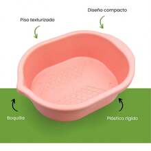 Foot Soak TubWOFFERS Tina de Pedicura Diseño Coreano 40 x 29 x 11.5 cm Recipiente para Spa de Pies Colores Disponibles MelónFoot Soak Tub - Meln - Ver 3