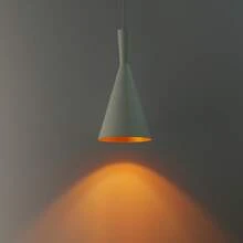 Alpinaluz Retro Industrielle Pendelleuchte mit Abat-Jour in Aluminium Blanc, Hauteur Réglable, E27.