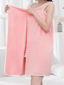 Ladies Shower Dress Coral Fleece Bathrobe - Thickened Wearable Bow Pocket Sling Bath Robe With Headband | Women's Long Plush Kimono Robe For Spa, Post Shower, Lounge | Ramadan Gift, Valentines Day Gift, Bridal Shower, Wedding Party, Christmas & New Year Pjs | Cozy Bathrobe Set For Women, Girls, Wives, Bridesmaids | Home Loungewear, Hotel Spa Wear, Bathroom Essentials, Luxury Gift Idea - Multicolor - View 6