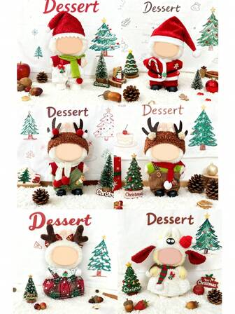 新作 17cmドール用アウトフィットセット、かわいいクリスマスコスチューム ラブブドール用