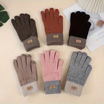 Women'S Winter Thermal Gloves - Touchscreen Compatible Cold Weather Gloves With Elastic Wrist, Soft Warm Gloves For Cycling, Commuting, Christmas Gifts - Multi-Color Options (Black/Gray/Beige/Pink/White/) - Unisex Design For Men & Women, Outdoor Activities, Casual Wear, Comfortable Fit, Outdoor Enthusiasts, Gloves Women, Gloves Women Winter, Gloves Women Size, Gloves Women Long, Fingerless Gloves Women