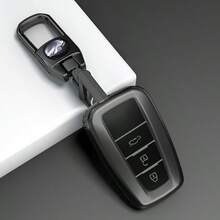 适用于 CHR、Camry、Corolla、RAV4、Highlander、C-HR、Prius、Land Cruiser Prado 的 2/3/4 键灰色 TPU 汽车钥匙遥控器保护套 - 灰色 - 查看 5